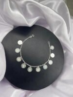 Pulseira Prata 925 Com Medalhas 10 Mandamentos Feminina Prateado 18 Cm - Imagem 3