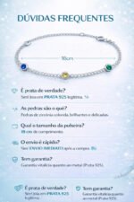 Pulseira Brasil Prata 925 Tema Copa Do Mundo Feminina 18 Cm Prateado 18 Cm - Imagem 2