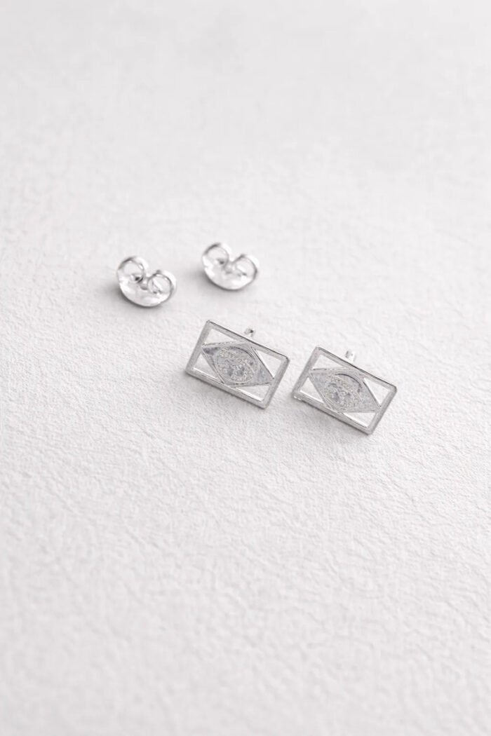 Brinco Brasil Copa Prata 925 Minimalista Pequeno Tendenciais Prateado - Imagem 7