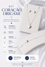 Kit Conj Coração Prata 925 Gargantilha Pulseira Brincos Femi Prateado - Imagem 2