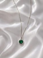 Colar Feminino Ponto De Luz Redondo Prata 925 Caixinha Verde - Imagem 4