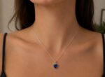 Colar Feminino Ponto De Luz Coracao Prata 925 Caixinha Azul - Imagem 3
