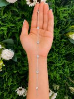 Pulseira Prata 925 Feminina Redonda Zircônia Cristal 18 Cm Prateado 18 Cm - Imagem 6