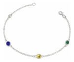 Pulseira Brasil Prata 925 Tema Copa Do Mundo Feminina 18 Cm Prateado 18 Cm