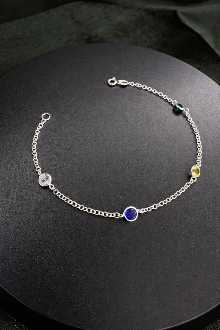 Pulseira Brasil Prata 925 Tema Copa Do Mundo Feminina 18 Cm Prateado 18 Cm - Imagem 3