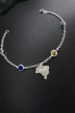 Pulseira Brasil Prata 925 Copa Do Mundo Feminina Delicada 18 Prateado 18 Cm - Imagem 3