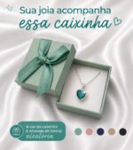 Colar Feminino Ponto De Luz Coracao Prata 925 Caixinha Turmalina - Imagem 4