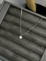 Colar Feminino Prata 925 Ponto De Luz Zircônia Coração 45cm Prateado - Imagem 4