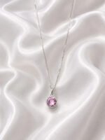 Colar Feminino Ponto De Luz Redondo Prata 925 Caixinha Rosa - Imagem 4