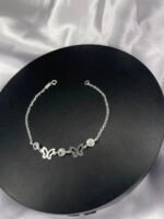 Pulseira Prata 925 Feminina Borboletas E Zircônia Cristal Prateado 18 Cm - Imagem 3