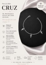 Pulseira Cruz Pequena Em Prata 925 Minimalista Prateado 18 Cm - Imagem 2