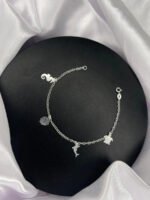Pulseira Verão Mar Praia Prata 925 Feminina Ajustavel Prateado 18 Cm - Imagem 3