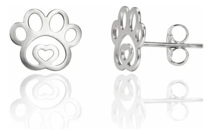 Par Brinco Pet Patinha Prata 925 Legitima Delicado Feminino Prateado