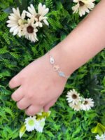 Pulseira Mão De Fátima Patuá Prata 925 Feminina Ajustável Prateado 18 Cm - Imagem 3