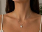 Colar Feminino Ponto De Luz Coracao Prata 925 Caixinha Branco - Imagem 3