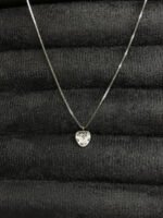Colar Feminino Coração Ponto Luz Prata 925 Caixinha Presente Prateado - Imagem 7