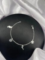 Pulseira Verão Mar Praia Prata 925 Feminina Ajustavel Prateado 18 Cm - Imagem 4