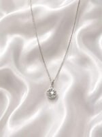 Colar Feminino Ponto De Luz Redondo Prata 925 Caixinha Branco - Imagem 4