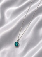 Colar Feminino Ponto De Luz Redondo Prata 925 Caixinha Turmalina - Imagem 4