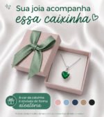 Colar Feminino Ponto De Luz Coracao Prata 925 Caixinha Verde - Imagem 4