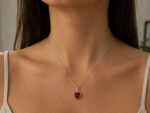 Colar Feminino Ponto De Luz Coracao Prata 925 Caixinha Vermelho - Imagem 3