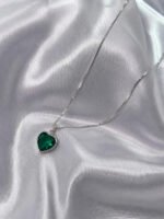 Colar Feminino Ponto De Luz Coracao Prata 925 Caixinha Verde - Imagem 5