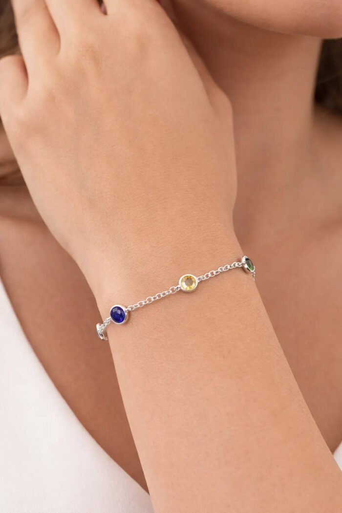 Pulseira Brasil Prata 925 Tema Copa Do Mundo Feminina 18 Cm Prateado 18 Cm - Imagem 6