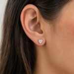 Colar E Brincos Feminino Ponto De Luz Coração Prata Pura 925 Prateado - Imagem 3