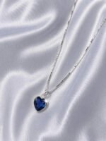 Colar Feminino Ponto De Luz Coracao Prata 925 Caixinha Azul - Imagem 5