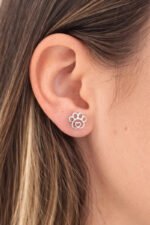 Par Brinco Pet Patinha Prata 925 Legitima Delicado Feminino Prateado - Imagem 3