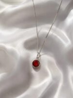 Colar Feminino Ponto De Luz Redondo Prata 925 Caixinha Vermelho - Imagem 4