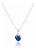 Colar Feminino Ponto De Luz Coracao Prata 925 Caixinha Azul