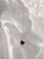 Colar Feminino Ponto De Luz Redondo Prata 925 Caixinha Preto - Imagem 4