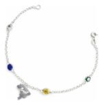 Pulseira Brasil Prata 925 Copa Do Mundo Feminina Delicada 18 Prateado 18 Cm