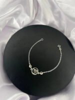 Pulseira Signo Prata 925 Feminina Medalha Pingente Virgem 18 Cm - Imagem 5