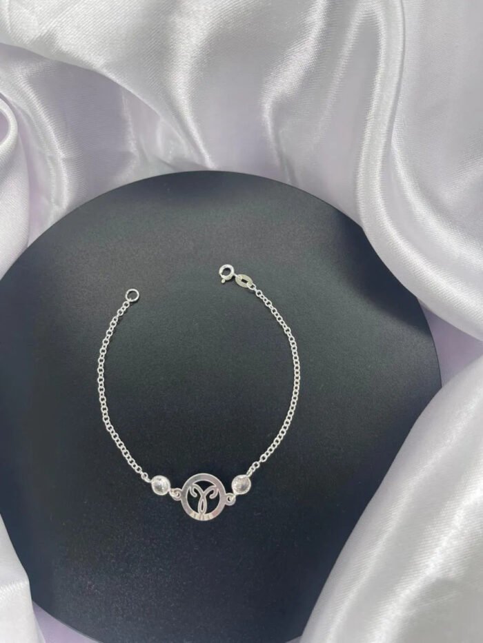 Pulseira Signo Prata 925 Feminina Medalha Pingente Aries 18 Cm - Imagem 4