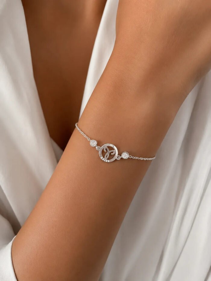Pulseira Signo Prata 925 Feminina Medalha Pingente Aries 18 Cm - Imagem 3