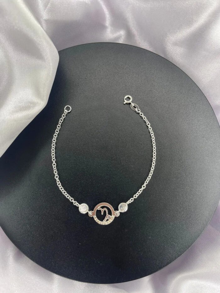 Pulseira Signo Prata 925 Feminina Medalha Pingente Capricórnio 18 Cm - Imagem 4