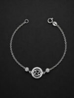 Pulseira Signo Prata 925 Feminina Medalha Pingente Câncer 18 Cm - Imagem 4
