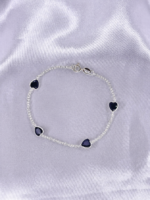 Pulseira Prata 925 Feminina Redonda Zircônia Preta 18 Cm Prateado 18 Cm - Imagem 5
