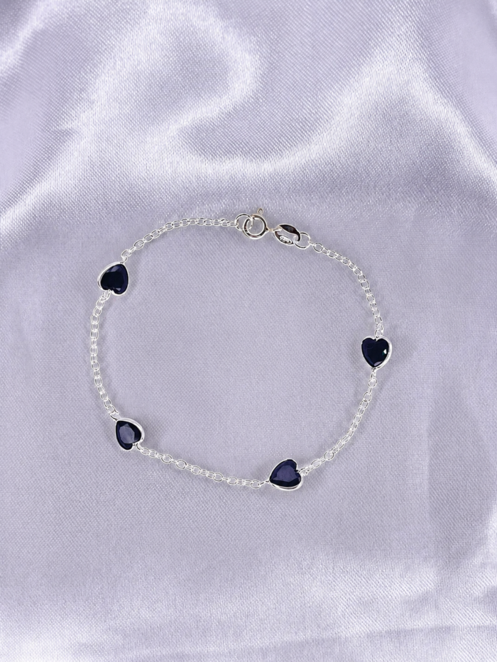 Pulseira Prata 925 Feminina Redonda Zircônia Preta 18 Cm Prateado 18 Cm - Imagem 5