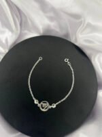 Pulseira Signo Prata 925 Feminina Medalha Pingente Virgem 18 Cm - Imagem 4