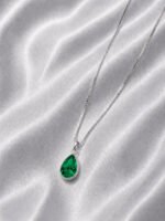 Colar Feminino Ponto De Luz Gota Prata 925 Caixinha Verde - Imagem 5